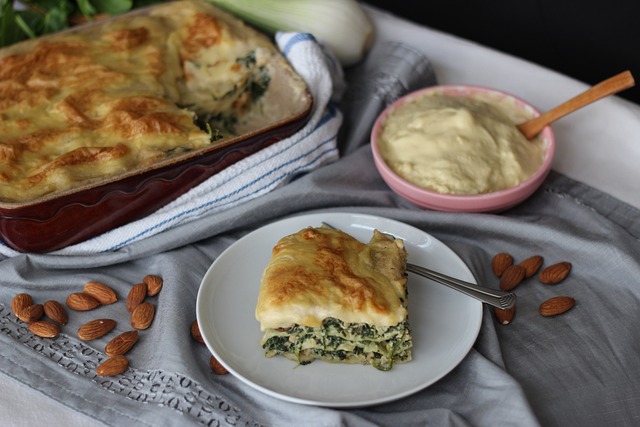 lasagnes chèvre épinards