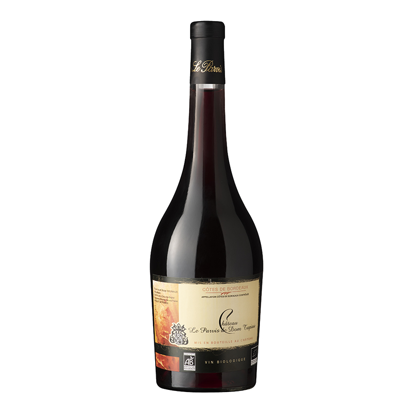 Bouteille de vin rouge Élite - Côtes de Bordeaux - Château le Parvis de Dom Tapiau - Vin Biologique