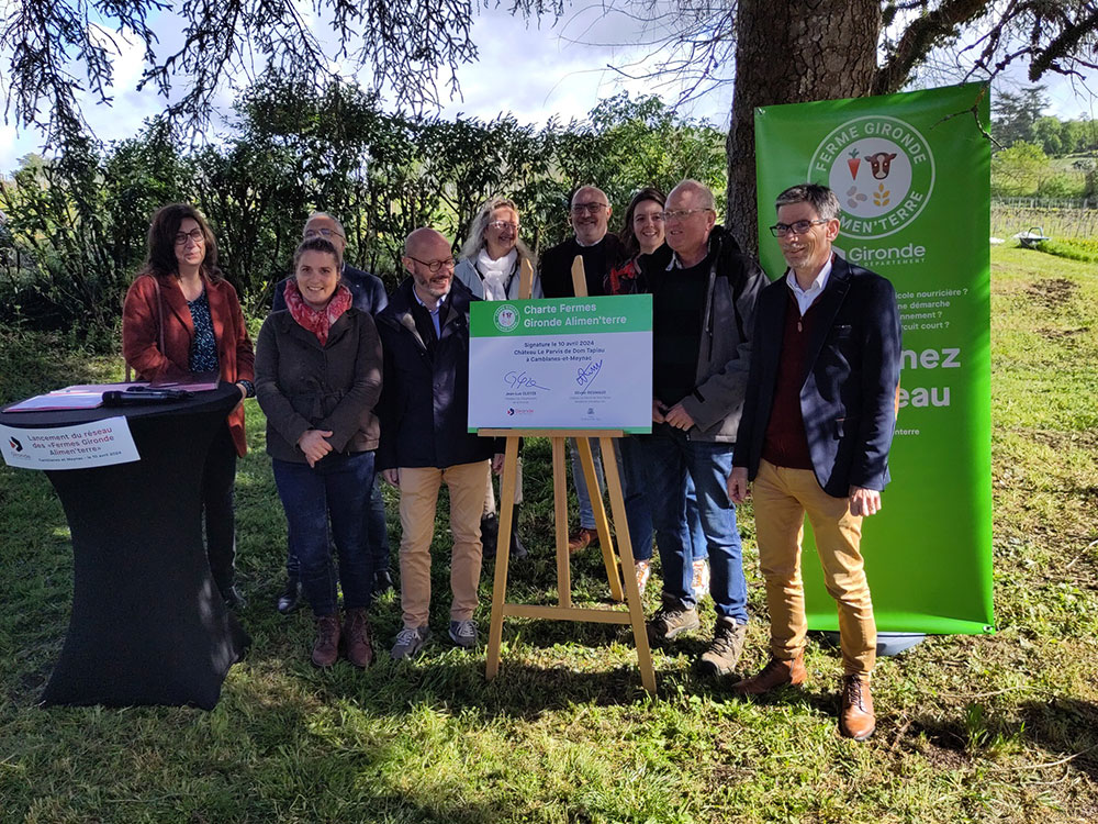 Signature de la Charte Gironde Alimen'terre mercredi 10 avril 2024