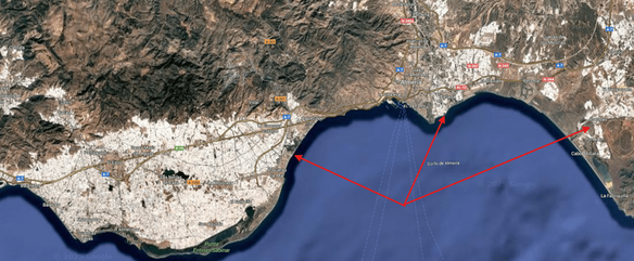 Vue satellite de la zone de serre Sud Espagne - Alméria -