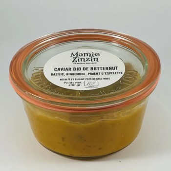 Caviar bio de Butternut, basilic, gingembre, piment d’espelette (200g)